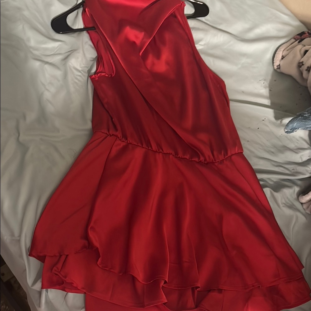 Elegant Red Sleeveless Dress